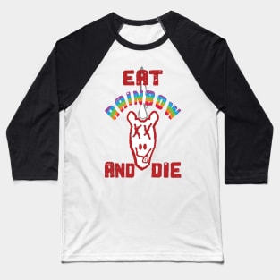 Unicorn Grunge : Eat Rainbow and Die Baseball T-Shirt